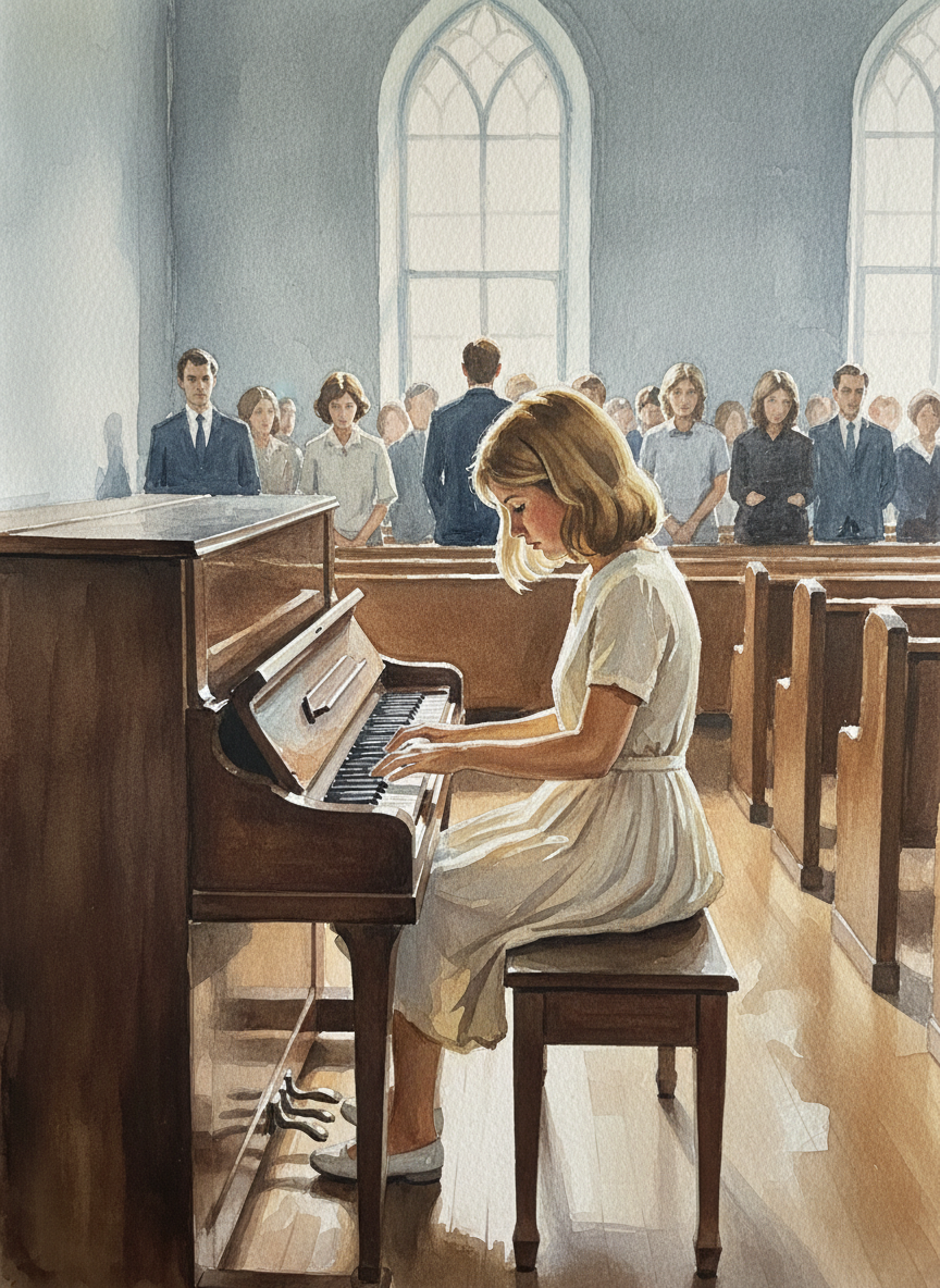 I didn’t know what that meant until one Sunday when Mary played a piano solo for the congregation.
