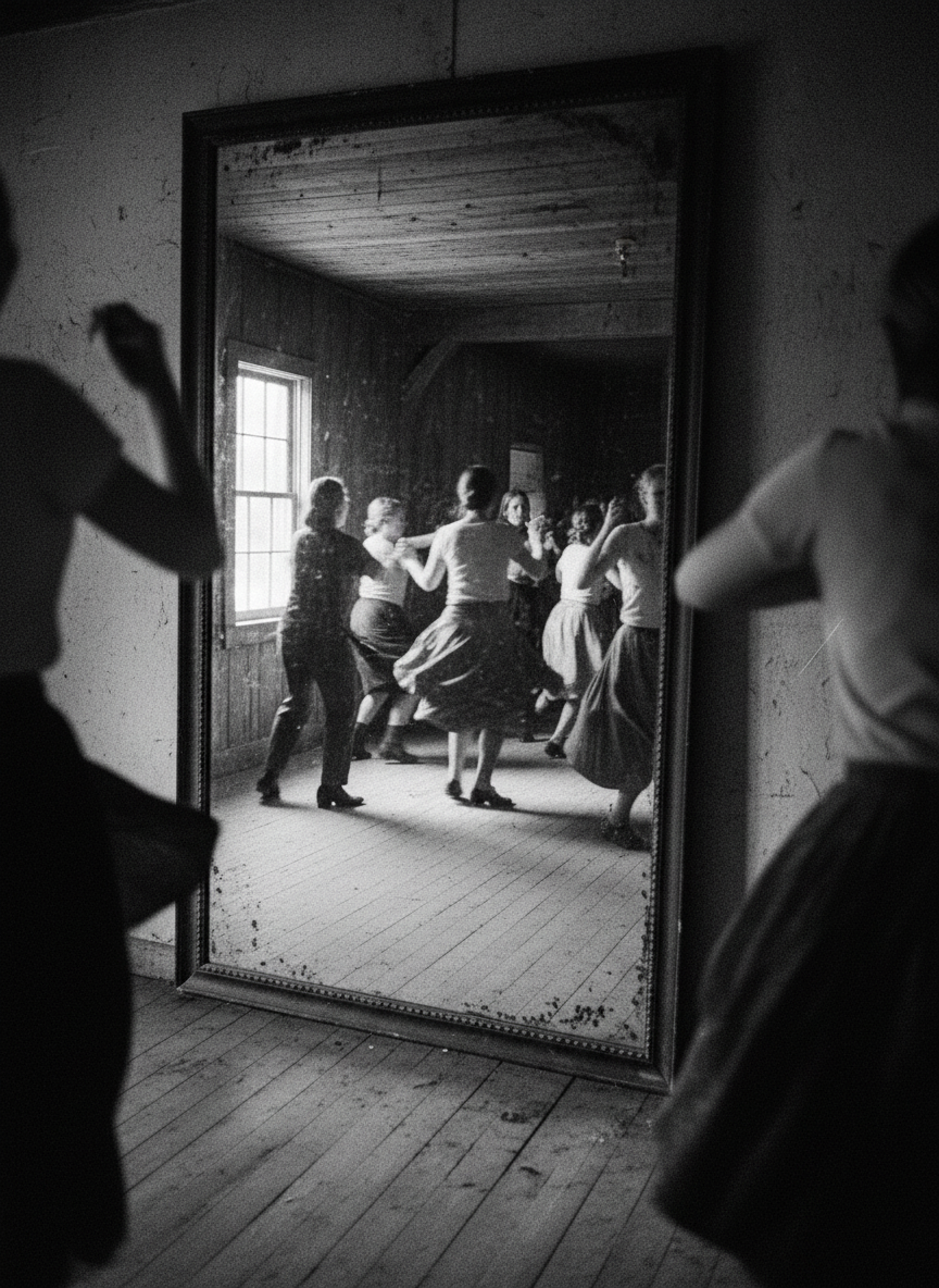 Sometimes, when I glanced at the mirror and saw the tangle of our twirling forms, I couldn’t immediately discern myself in the crowd.
