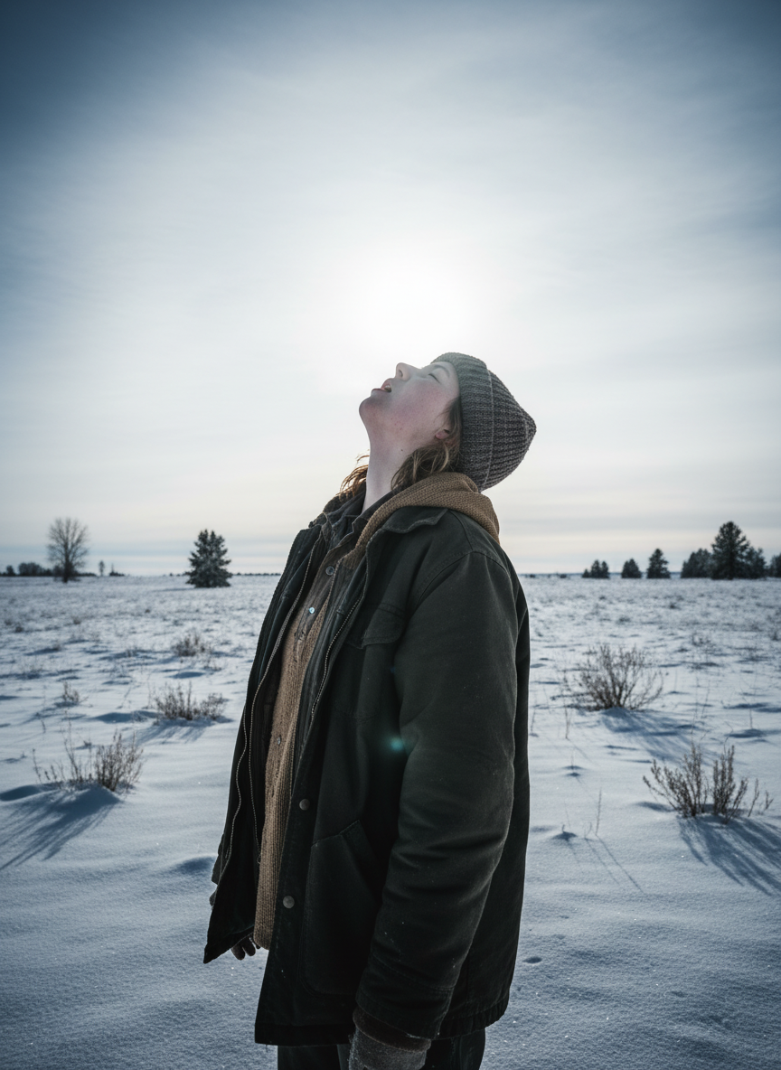 It was uncomfortable, standing with my jaw dropped and my head tilted back so the sun could shine into my throat.
