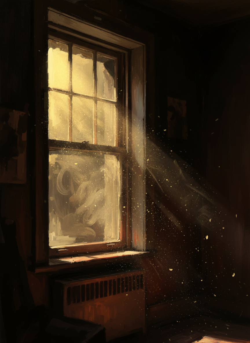 I was trying to take it all in, this last, luxurious moment—of sharp yellow light, of warm air flowing from the heater.