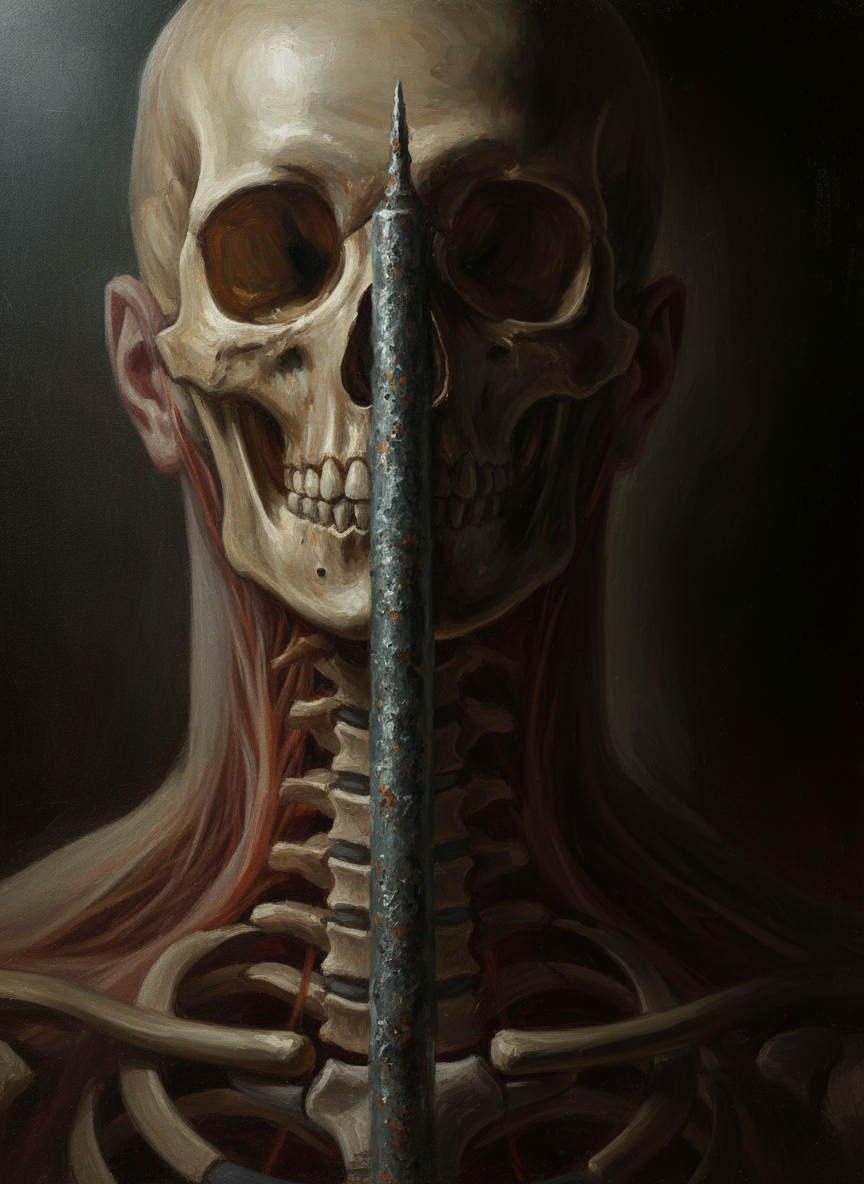 The paralysis spread lower, until it felt like I had a metal rod running the length of my back and into my skull.