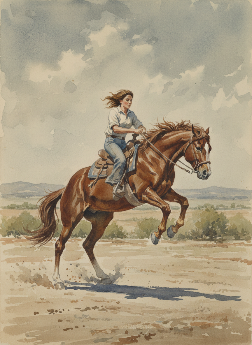 Bud gave a tremendous jolt, then began to buck, throwing his body in tight circles.