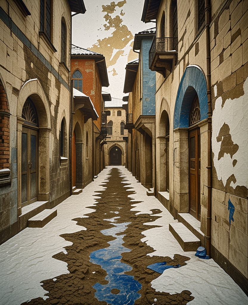 I passed through side streets and through ominous alleyways that were frozen, muddy and nearly impassable.
