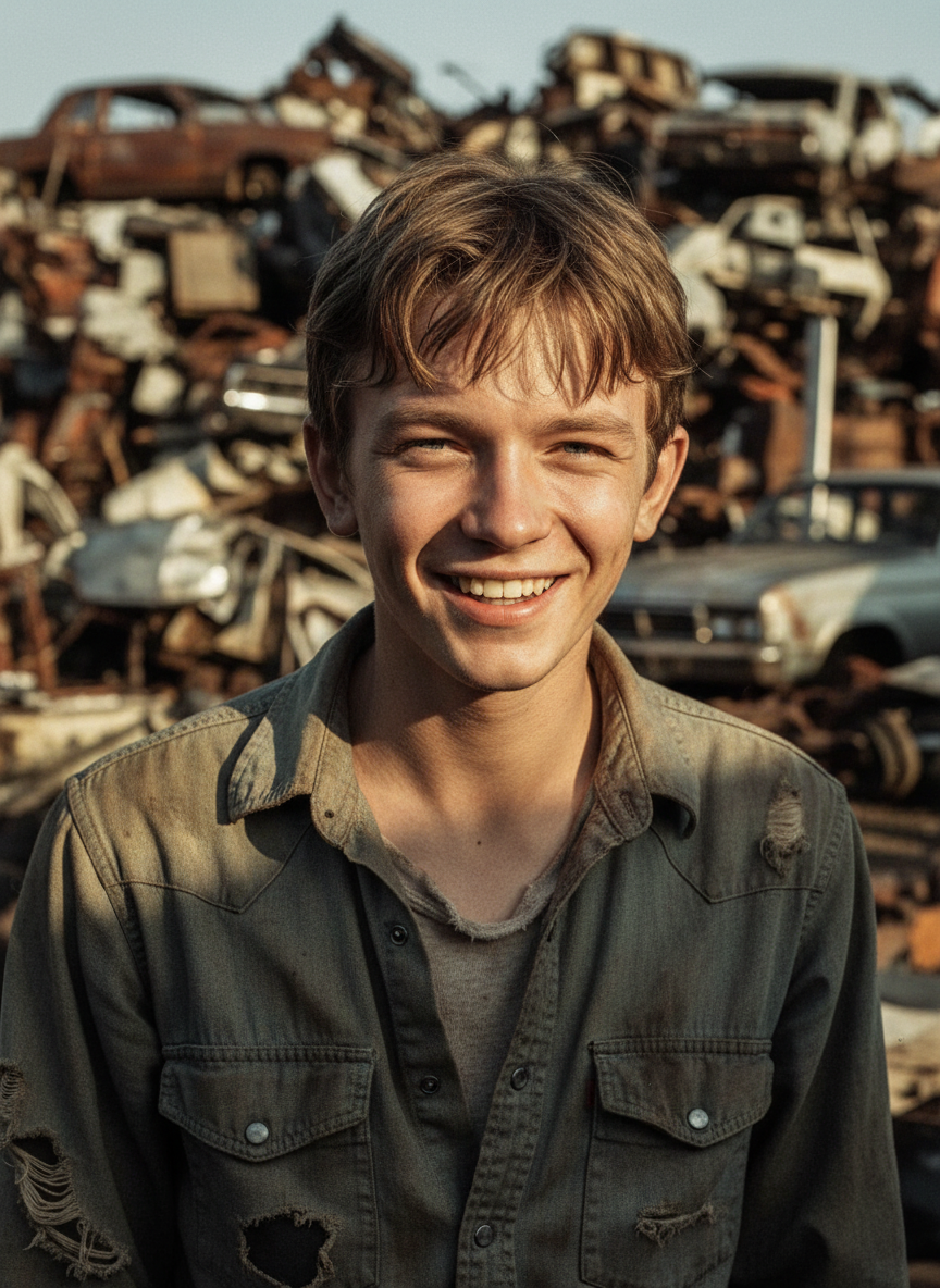 He grinned his angel grin.