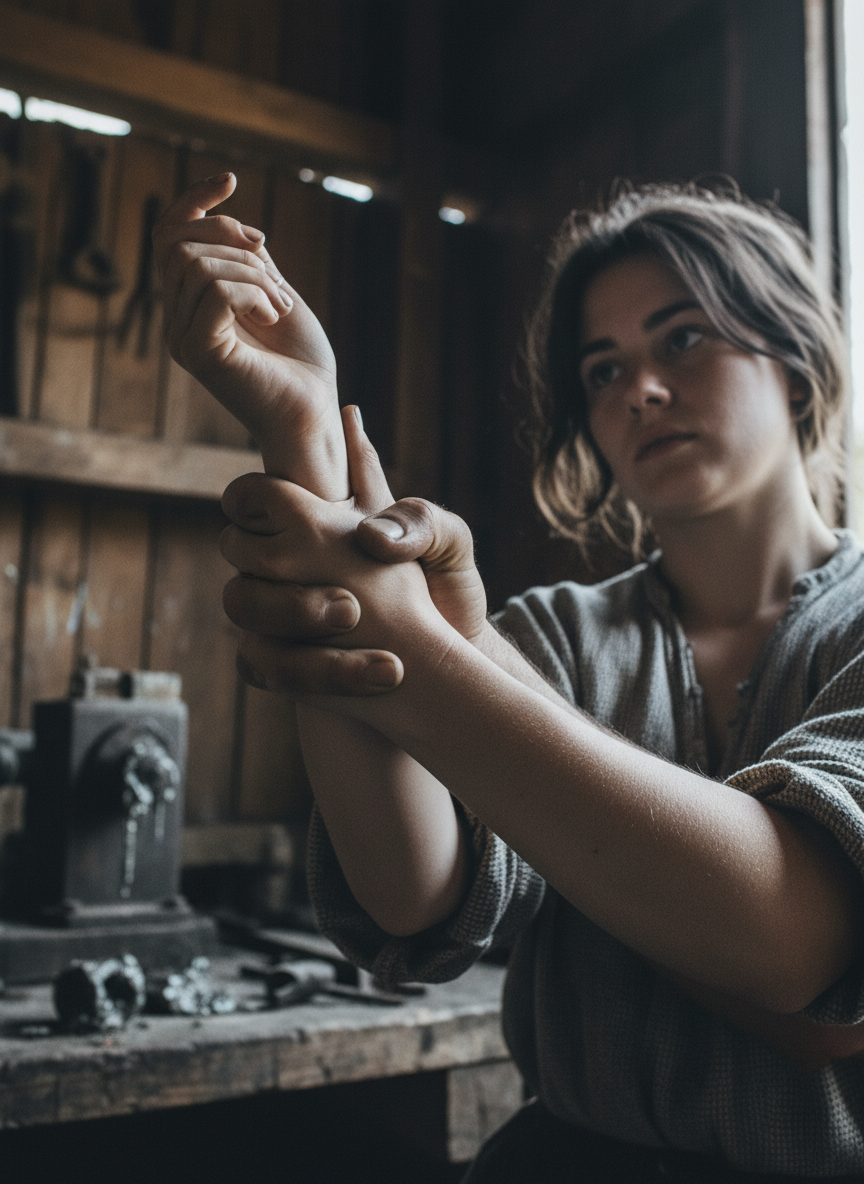 He taught me how to break the hold, where the fingers were weakest and the bones in my arm strongest, so that after a few minutes I could cut through even his thick fingers.