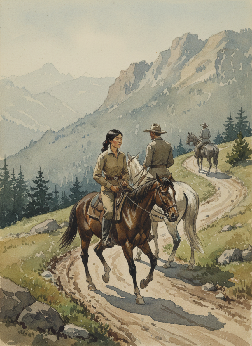 He offered none of the help he’d given me, teaching me how to stand in the stirrups while going down steep ravines or how to squeeze my thighs when the horse leapt over a branch.