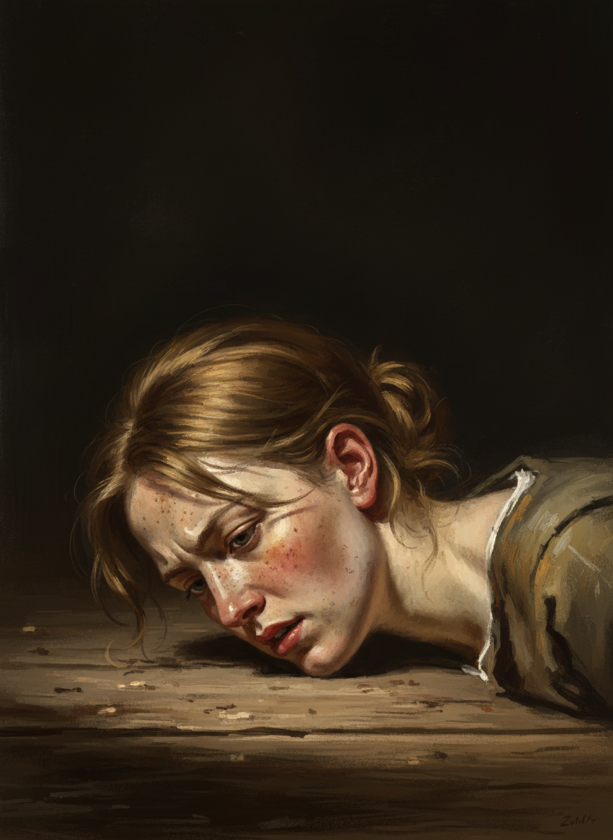 I tried to look at him, to search his face for my brother, but he shoved my head toward the ground and I fell.