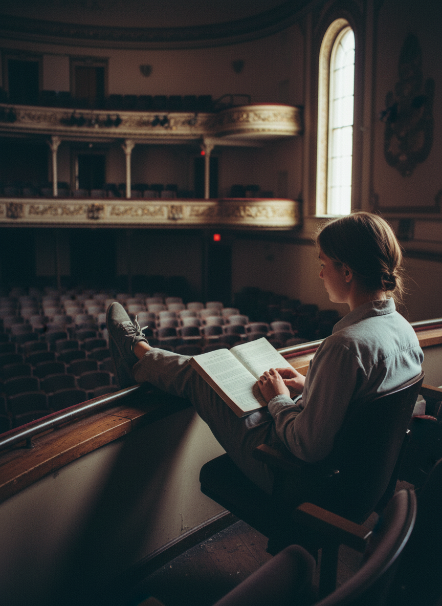 I would go to Worm Creek, where I’d sit in the balcony and watch rehearsals, my feet on the ledge, a math book open in front of me.