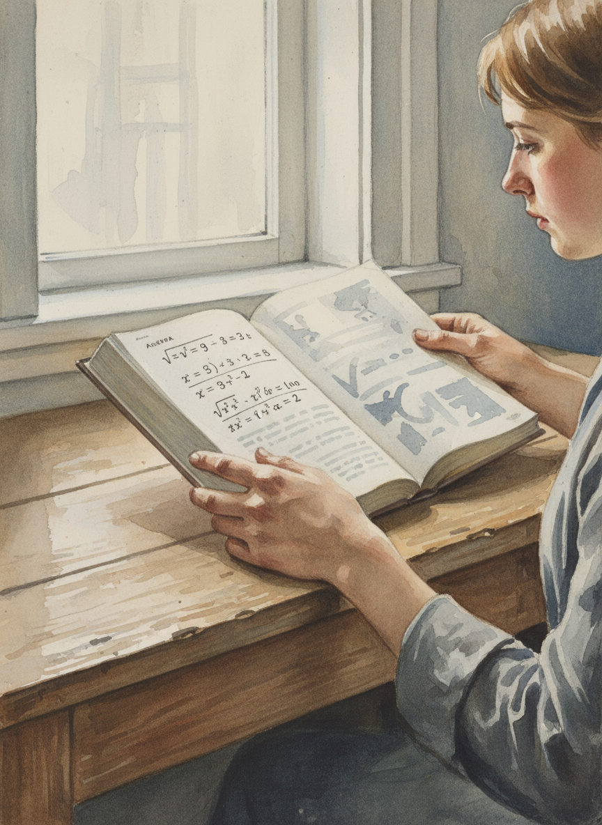 The advanced algebra was still indecipherable—it came from a world beyond my ability to perceive—but the trigonometry had become intelligible, messages written in a language I could understand, from a world of logic and order that only existed in black ink and on white paper.