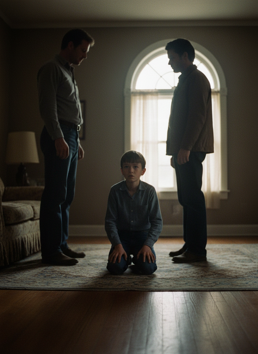 I knelt on the carpet, listening to my father but studying this stranger, and felt suspended between them, drawn to each, repelled by both.