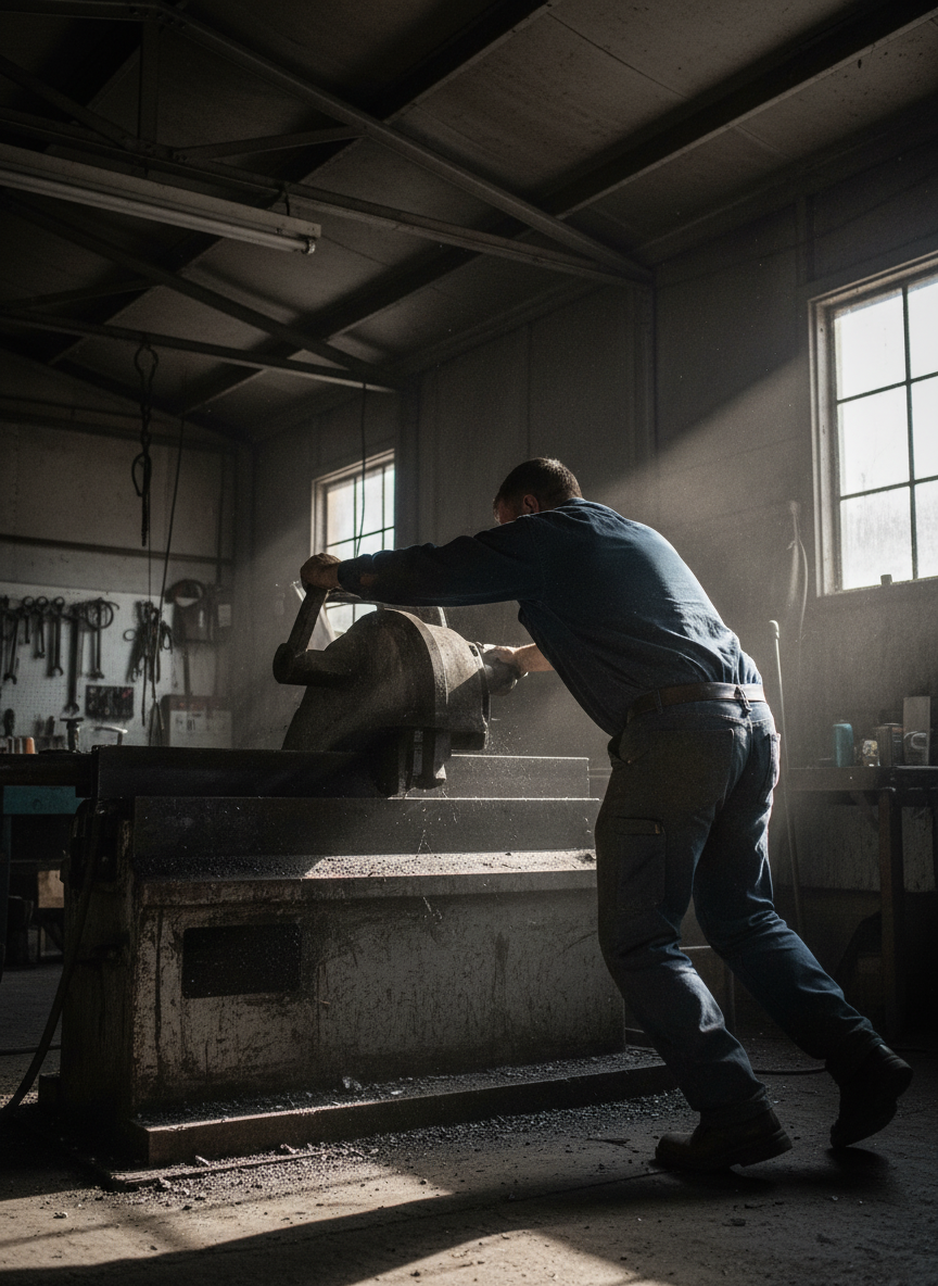 Sometimes it would buck, propelling whoever was holding it toward the dull, chomping blades.