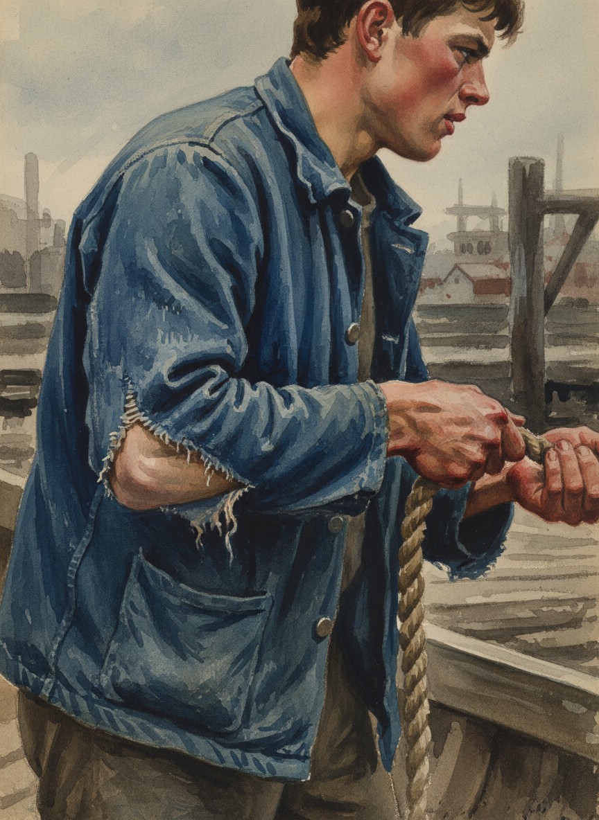 Five minutes later Luke’s arm was gashed to the bone and he was running toward the house, blood spurting.
