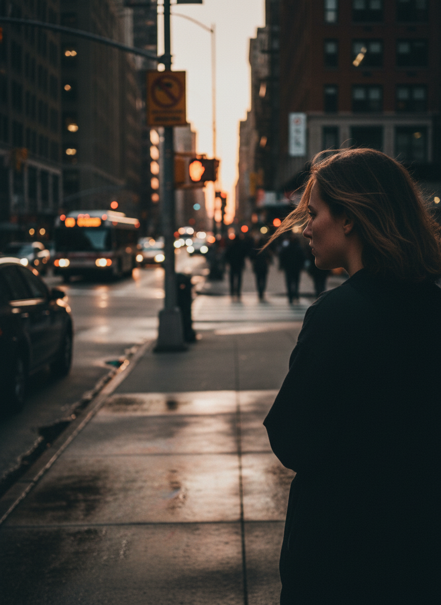 The chirrup of crosswalk signals, the shrieking of sirens, the hissing of air brakes, even the hushed chatter of people strolling on the sidewalk—I heard every sound individually.