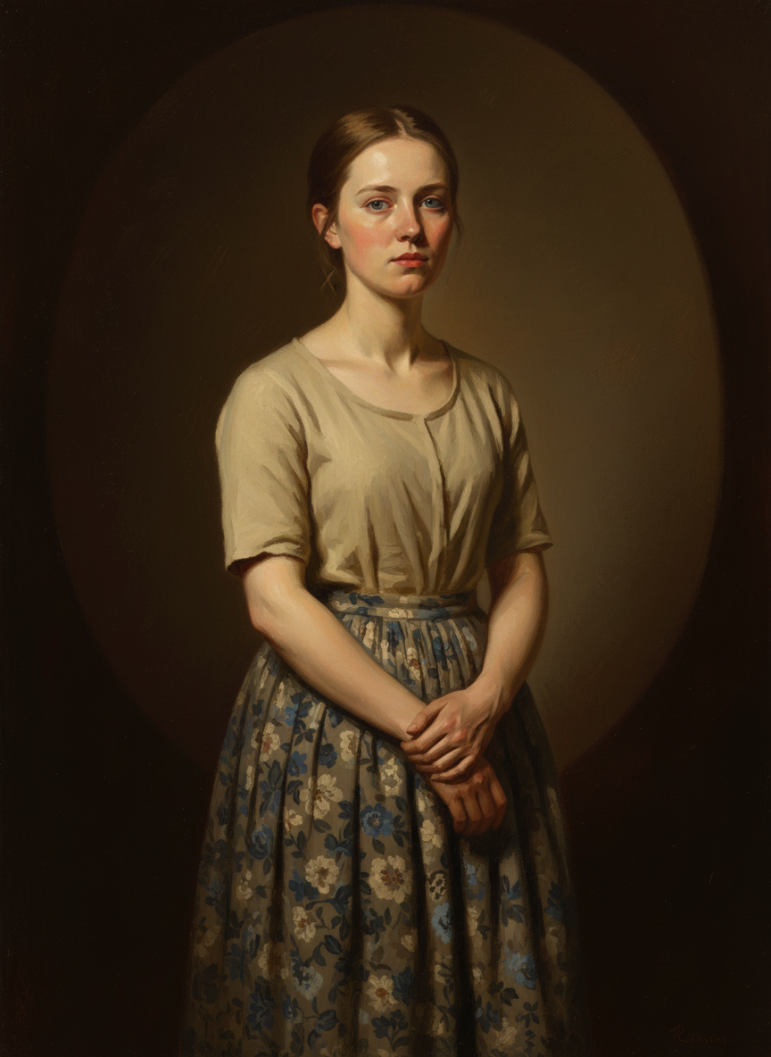 She dressed like I expected a Mormon to dress on Sunday, in a floral skirt that reached to the floor.
