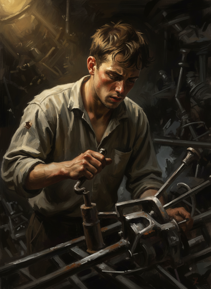 “That’s some pig,” he’d shout with a whistle when I bent over to fit a screw or check a measurement.