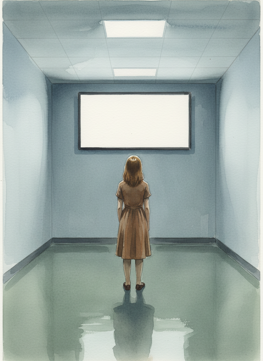 I handed in my answer sheet, then stood in the frigid hallway, staring up at the screen that would display my score.