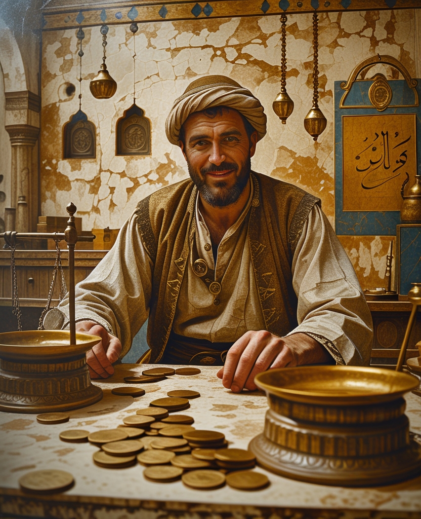 I found myself in a money changer’s shop, in the garlicky mouth of its proprietor.