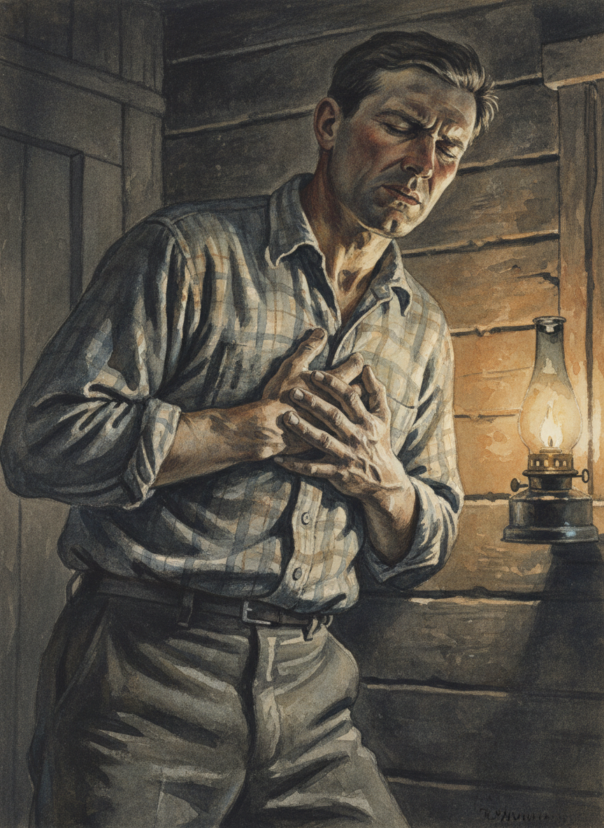 He’d inhaled the fiery blast, and his insides were charred.