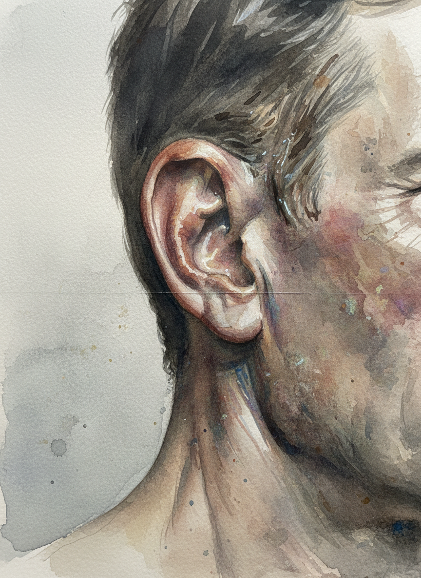 I know that when Mother had removed the gauze that morning, she’d found that his ears were so burned, the skin so glutinous, they had fused to the syrupy tissue behind them.
