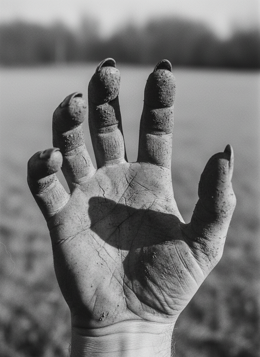 It was bloody and clawed, not a hand at all.