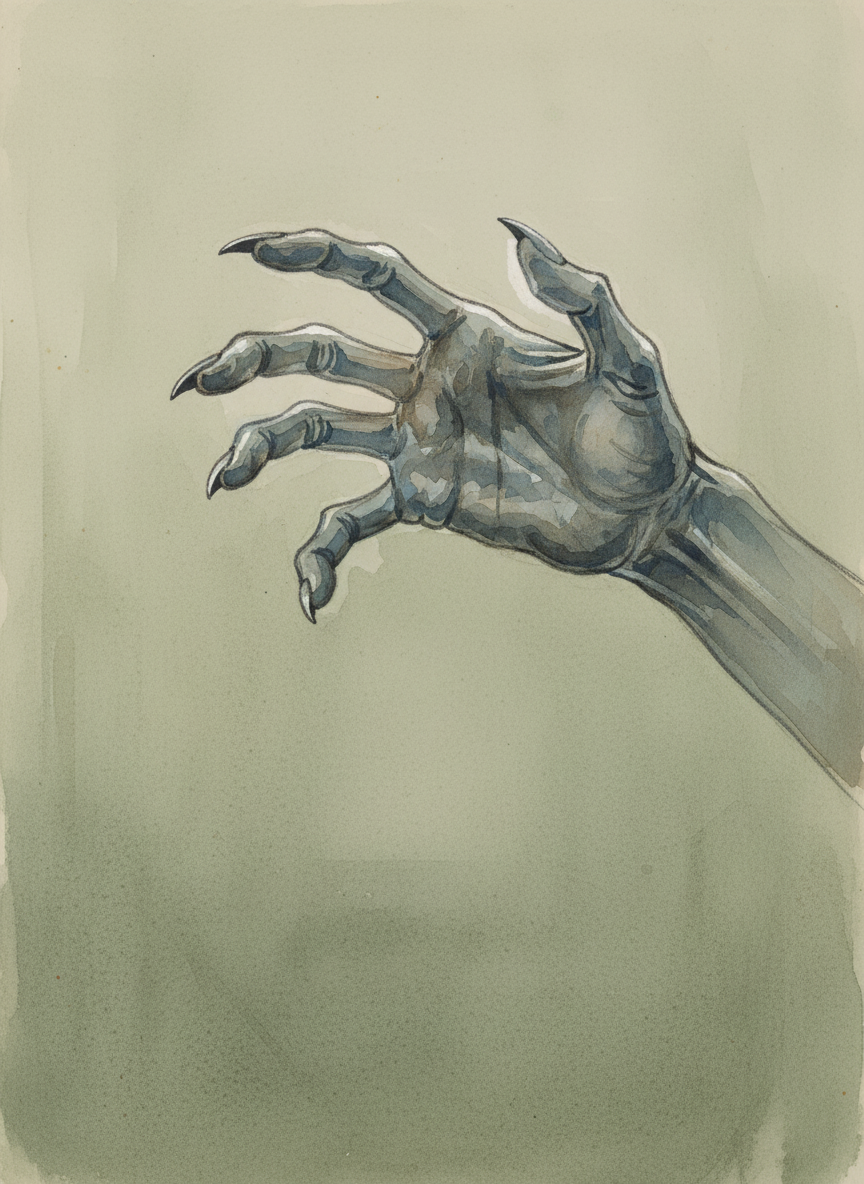 I imagined a greedy surgeon with sharp teeth and long, skeletal fingers urging Marley to have the amputation.