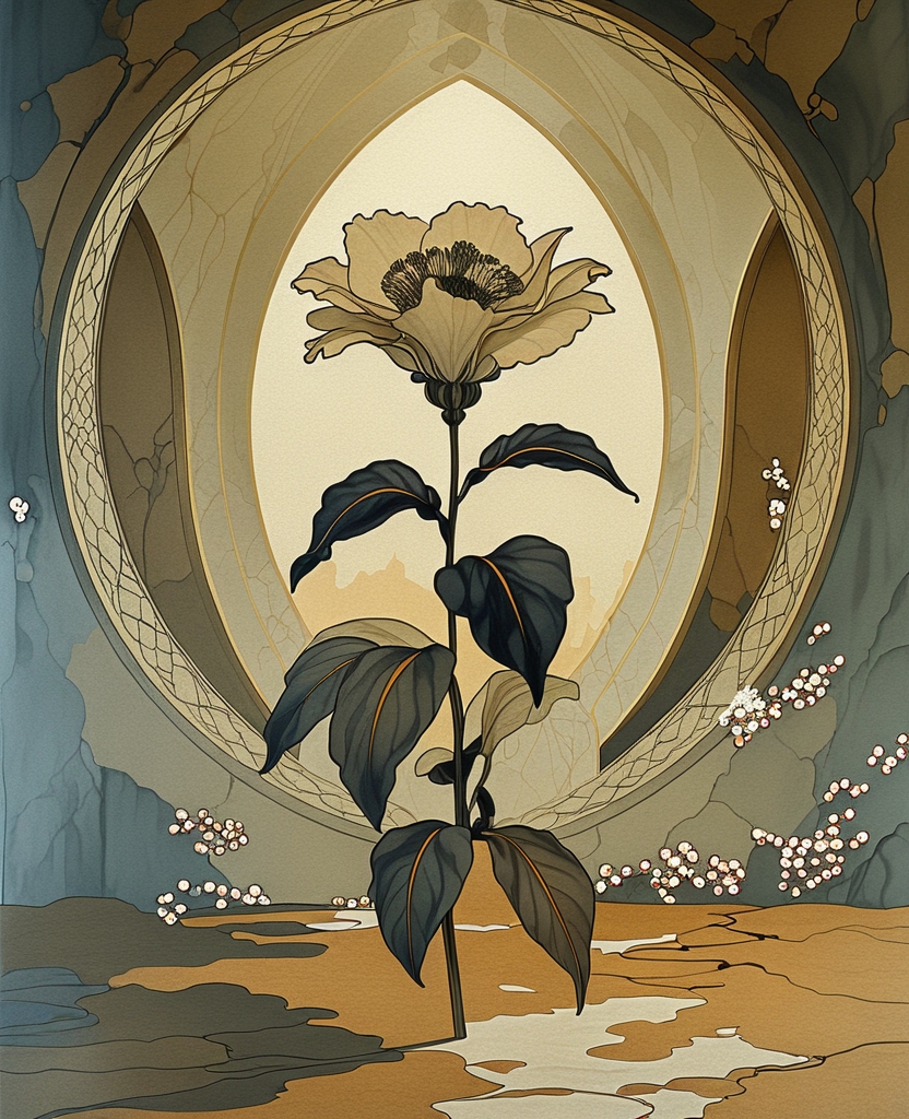 The silence bloomed and spread secretly like a black flower.