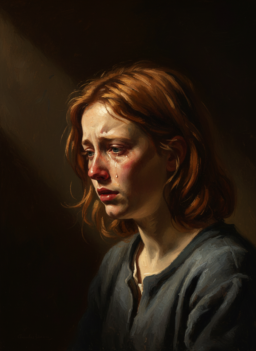 Emily was still sobbing, and I used her sobs to muffle my whispers.