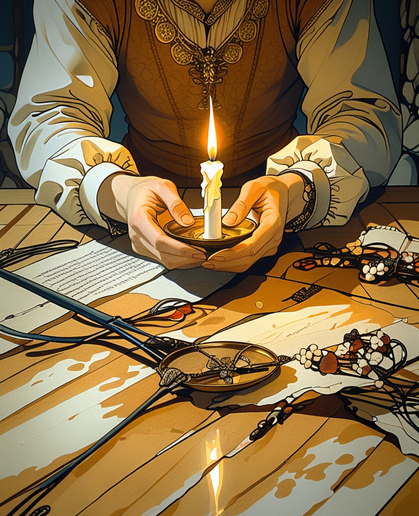 By the light of a candle, I stared at them for a long time trying to fathom their secret.