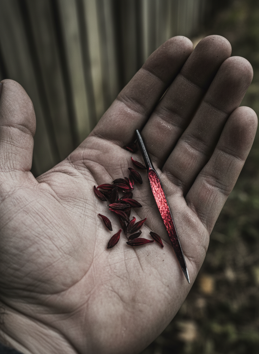 The blade glowed crimson.