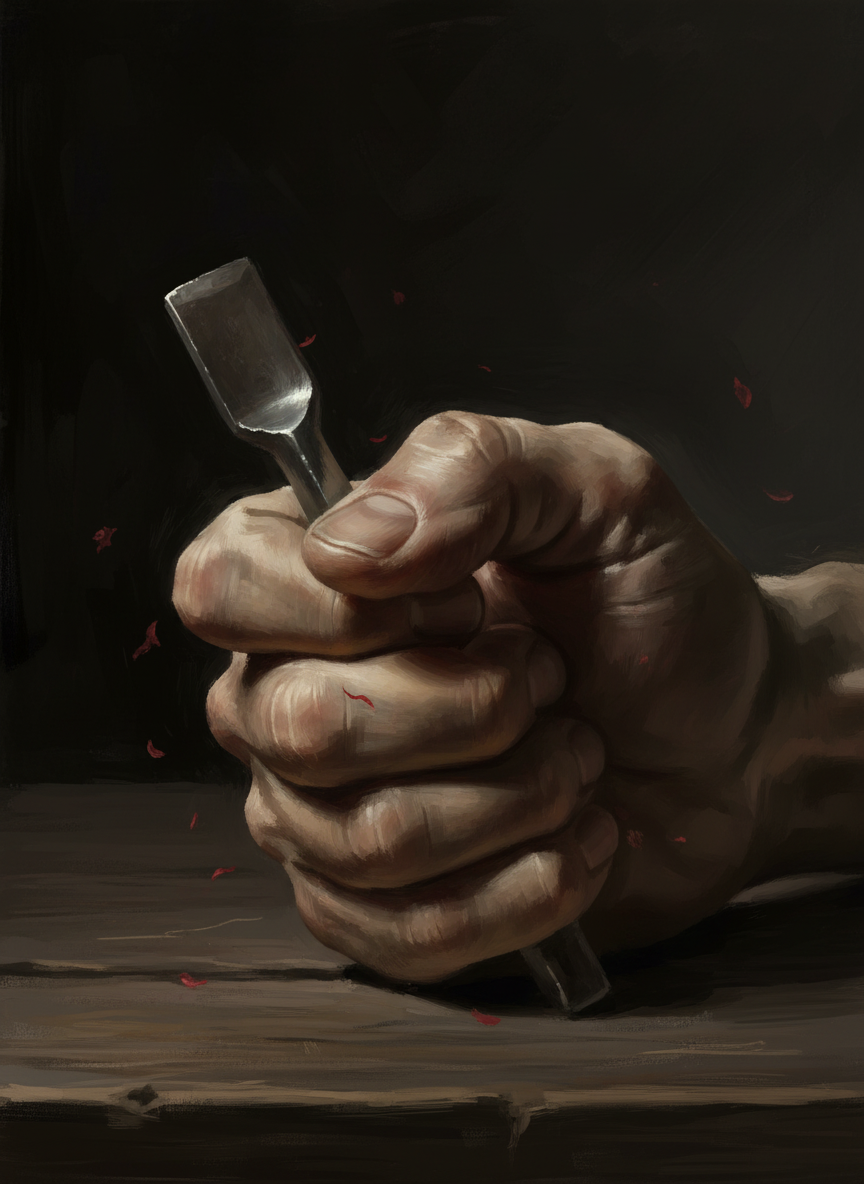 It was the knife you’d choose to experience a slaughter, to feel the blood running down your hand the moment the heart stopped beating.