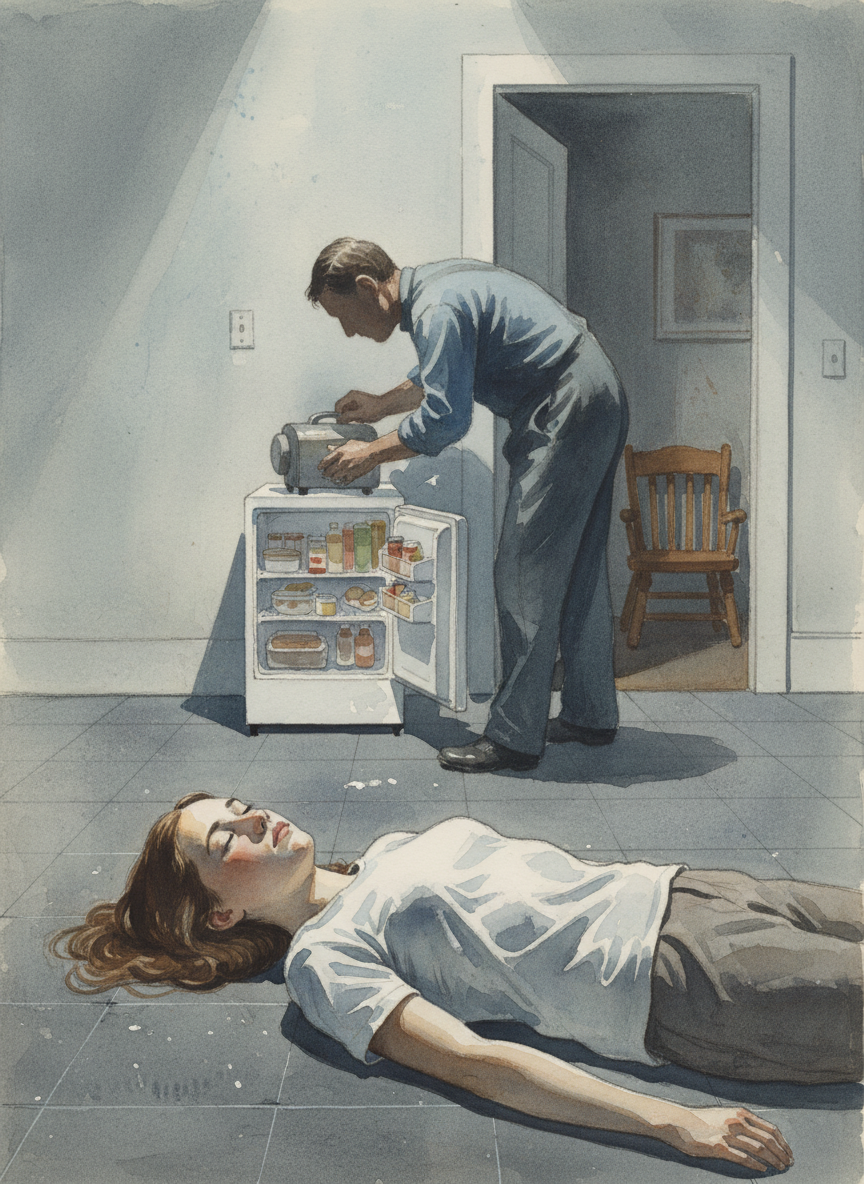 When the sun finally rose I stayed on the floor, eyes closed, breathing slow, deep breaths, while my parents ransacked my mini fridge and discussed me in hushed tones.