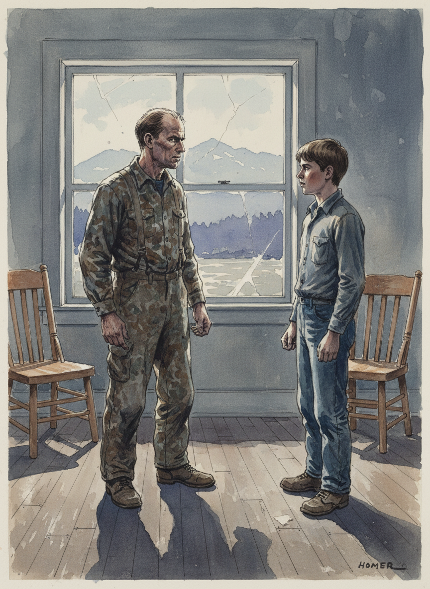 Dad’s voice, which had risen to fever pitch, now fell to a murmur.